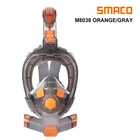 Маска для подводного плавания SMACO для взрослых, противотуманные очки, складная прозрачная маска для плавания с широким обзором