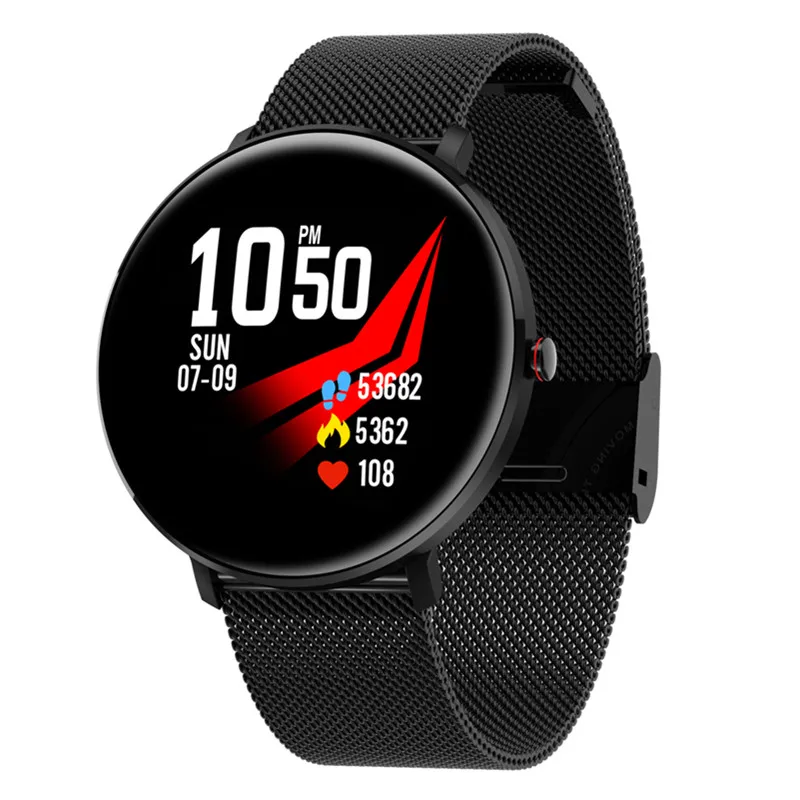 Black-steel Спортивные Смарт-часы с защитой от потери, IP68, для плавания, Bluetooth, умный Браслет, ЭКГ, пульсометр, кровяное давление, фитнес-трекер, часы - Цвет: Black-steel