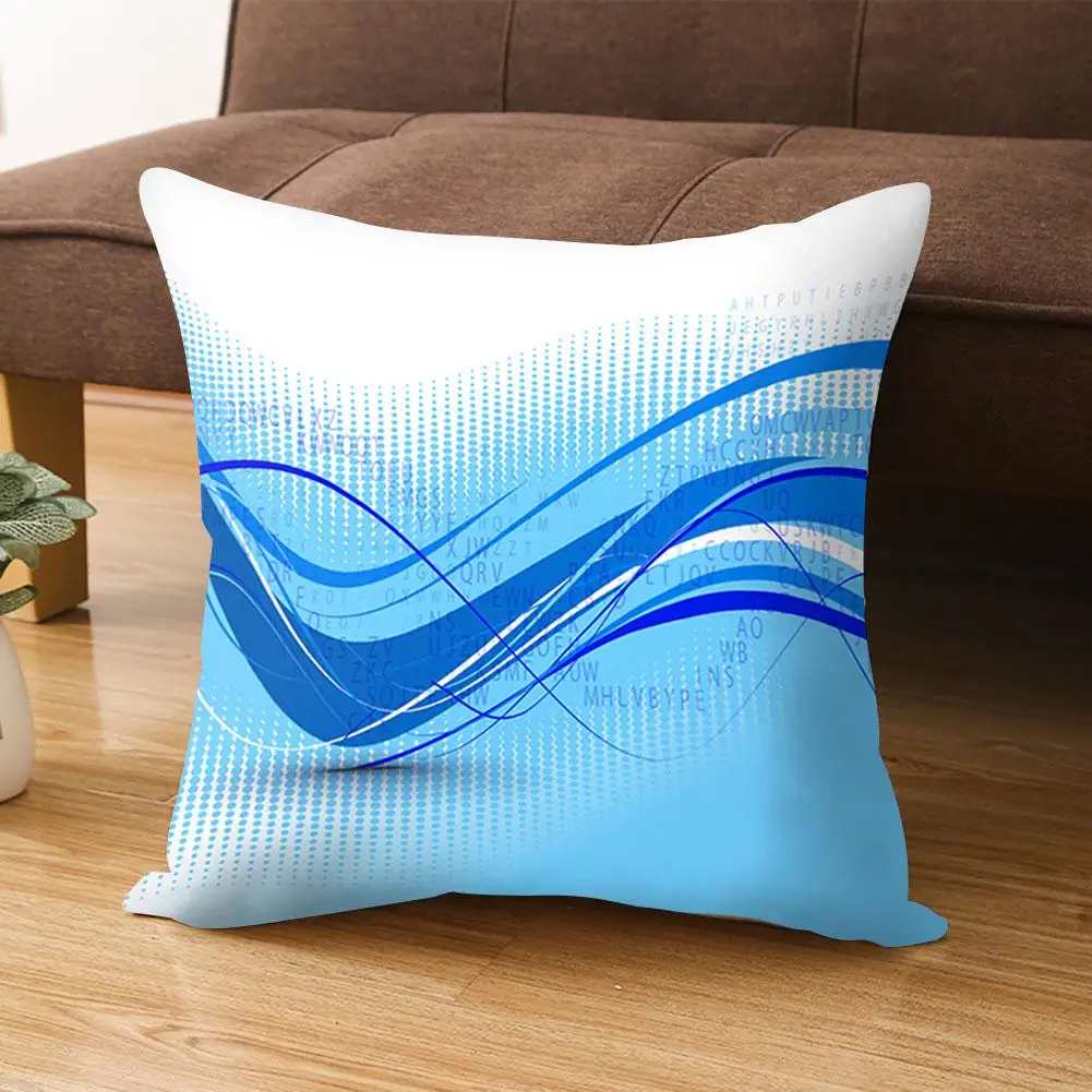 

Цветной музыкальный плавающий Чехол Подушка с узором "волна", наволочка для подушки, декор для стула для дома и офиса