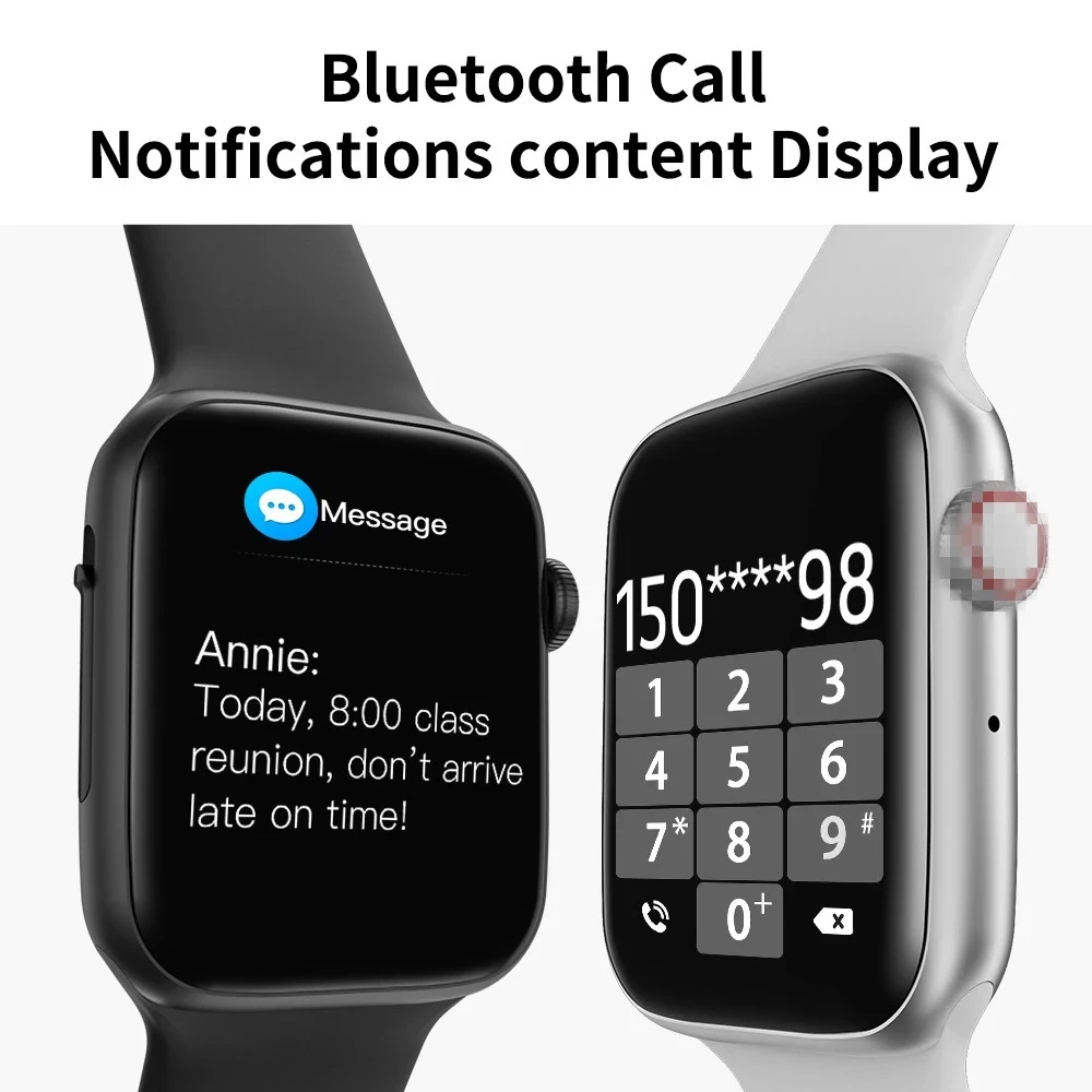 

W34+ Bluetooth Call Smart Watch ECG Heart Rate Monitor Fitness Tracker Smartwatch Watch 5 44MM Silica Gel Electronic MTK2502