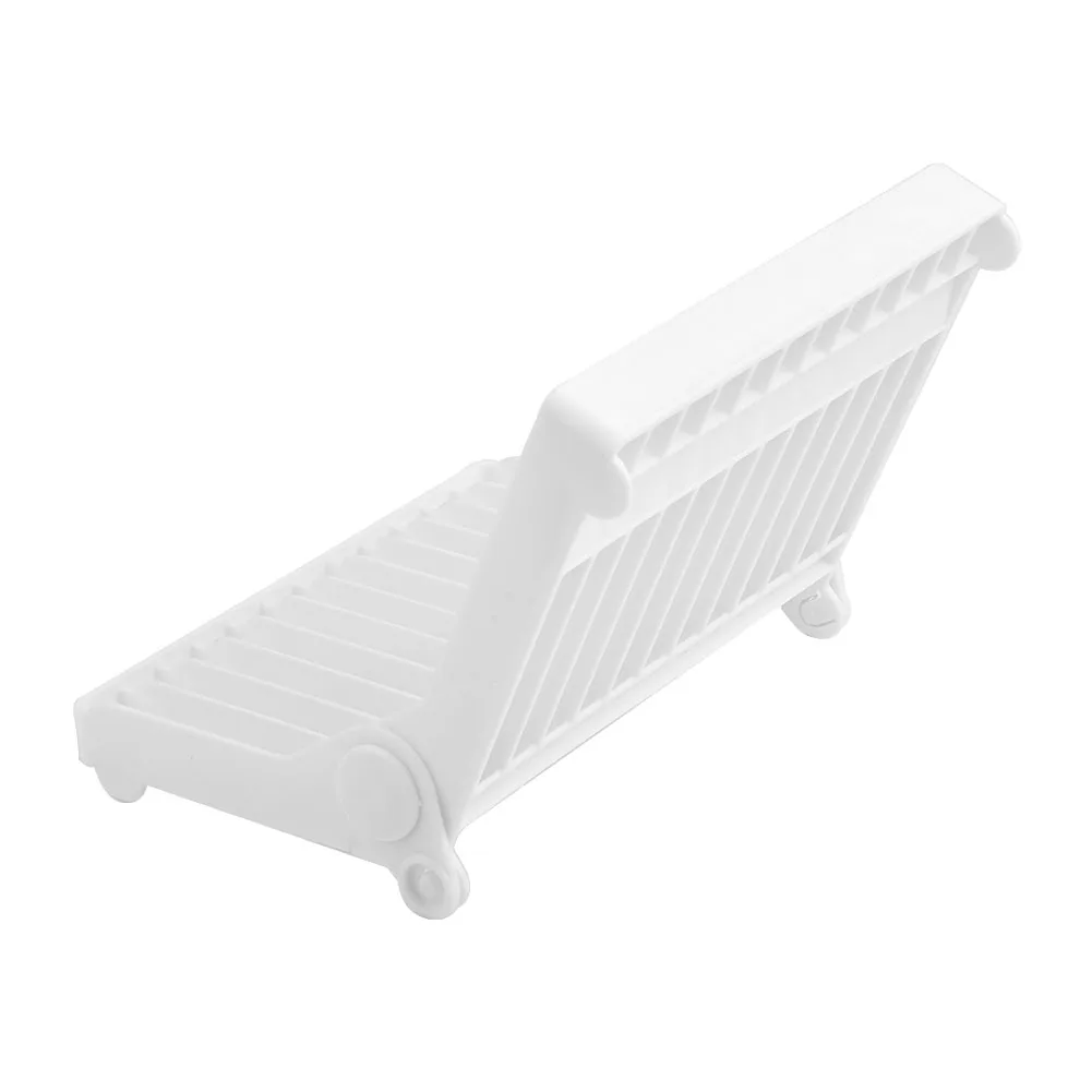 Белый 1 шт. Пластик складное блюдо стойка подставка для посуды Организатор лоток