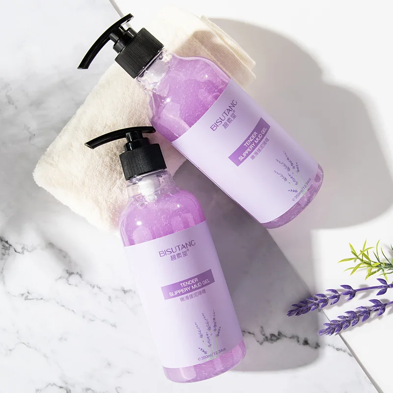 

350ml Lavender Scrub Body Treatment Whole Body Wash Skin Deep Cleaning Bathing Moisturizing Exfoliating Body Care Bath Gel