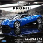 Welly 1:24 Pagani синяя модель автомобиля из сплава, имитация автомобиля, коллекция украшений, подарок, игрушка, литье под давлением