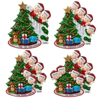 2020 personalized family christmas tree ornament personalize happy family bannister peeking family present gift home accessories