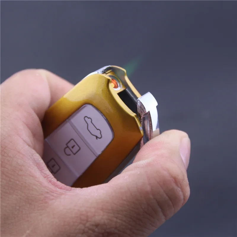 Креативный автомобильный фонарь для ключей турбо зажигалка газовая