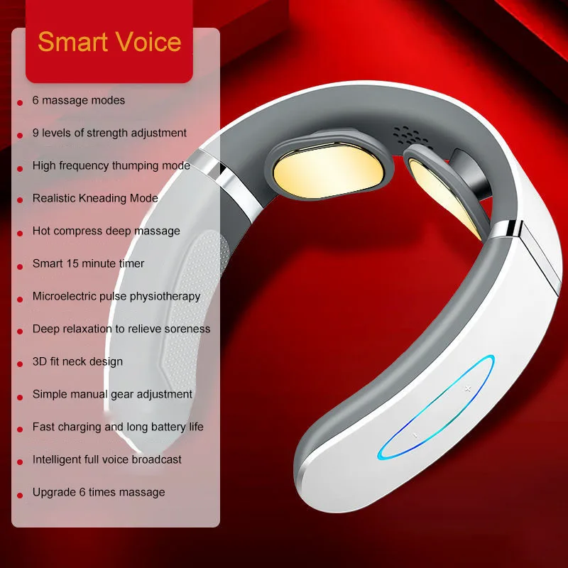 Портативный бытовой мини массажер для шейного отдела позвоночника