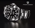 Часы наручные PAGANI Мужские механические, брендовые Роскошные водонепроницаемые деловые автоматические из нержавеющей стали, черные, 43 мм, 1639