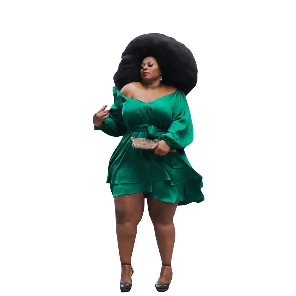 Женское сексуальное Плиссированное кружевное платье большого размера с