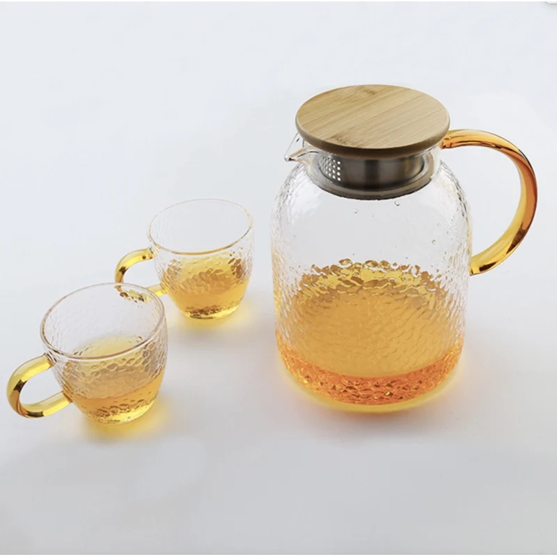 Чайник большой емкости из прочного стекла с кувшином нержавеющей стали для воды