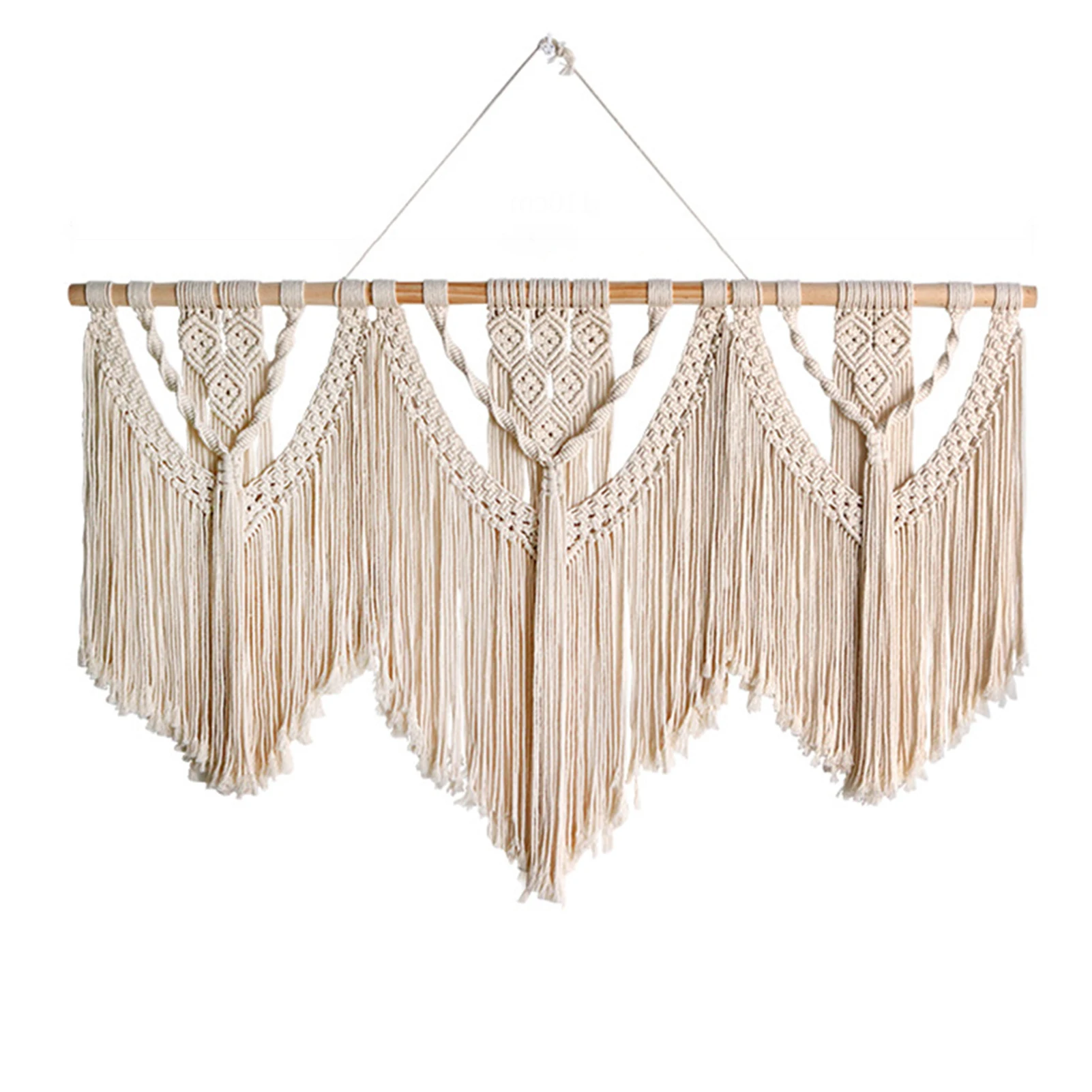 

110x82cm Large Lace Wall Hanging Tassel Tapestry Hand-woven Wall Hanging Bohemian Style Home Living Room Decoration