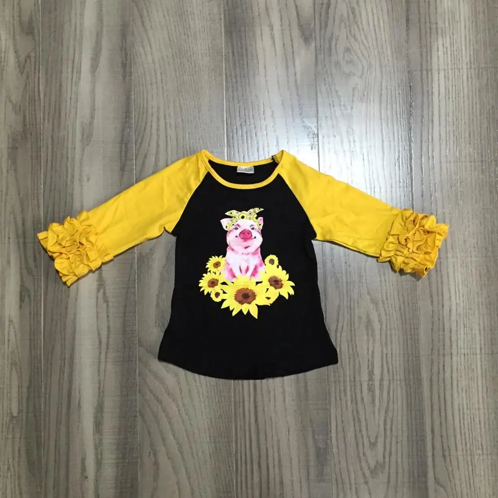 Girlymax/детская одежда для маленьких девочек Сезон осень-зима бутик Хлопковый топ