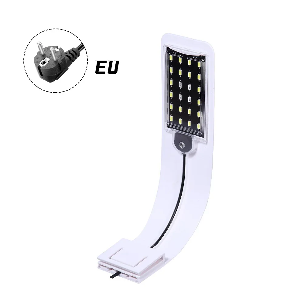 

LED Aquarium Light Clip Light 10W 24LED Fish Tank Clip Light Energy-Saving Light With White-Blue LEDs For Home Fish Tank