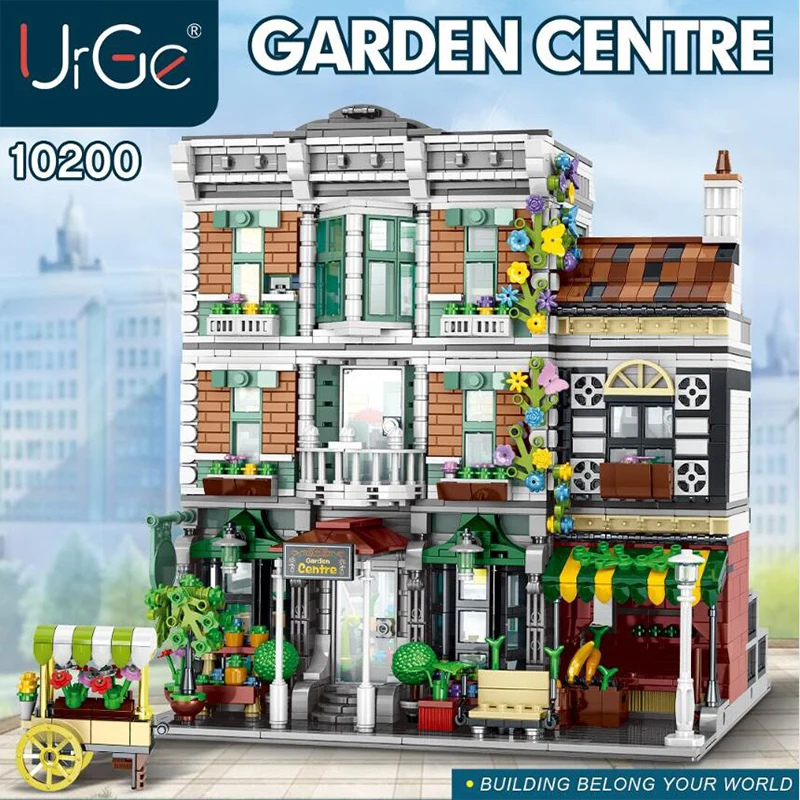 

Urge MOC 10200 Creator Street View Series Bricks & Blooms Modular Garden Centre Model Building Blocks 2716pcs Bricks Toys Gift