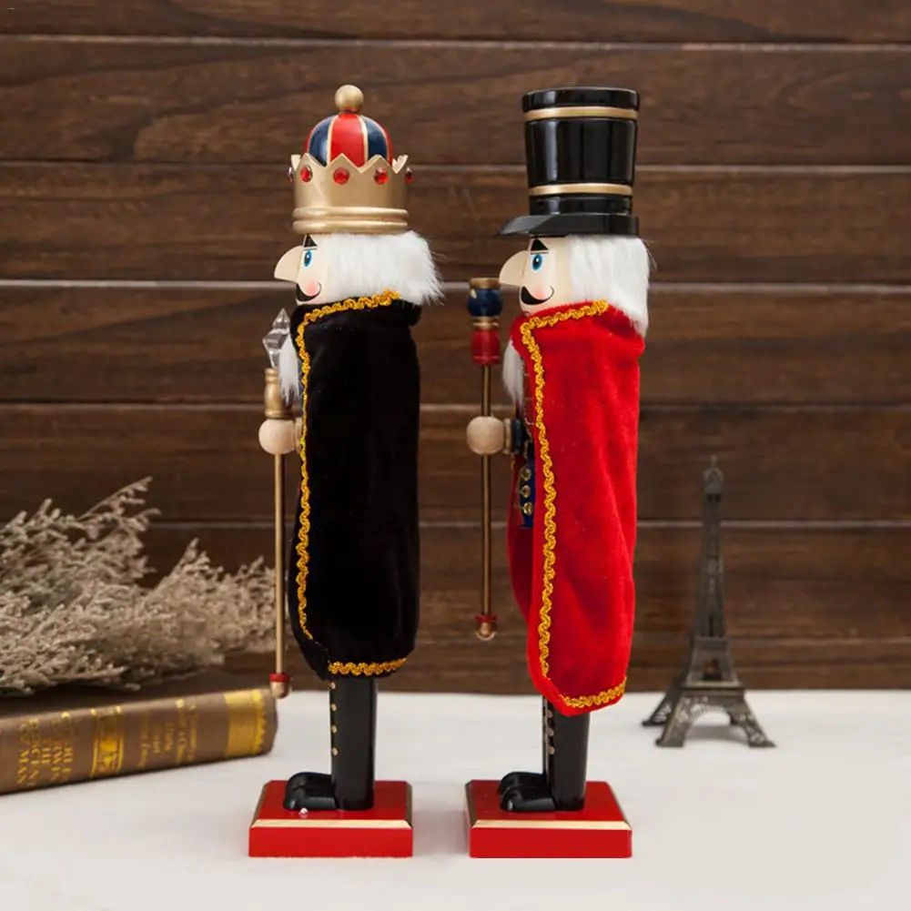 38 см деревянный Щелкунчик куклы-солдаты орнамент солдат накидка с героями