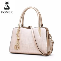 FOXER Fall Winter Bag For Women Stylish Office Lady Brand Handbag Split Leather High Quality Shoulder Bags Female Chic Purse