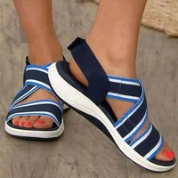 wedge sandals women sports shoes 2021 summer new style soft sole lightweight fashion shoes summer elastic band roman shoes women