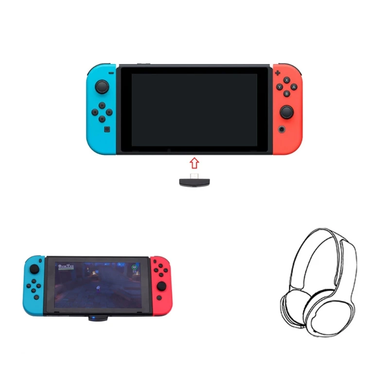 

USB Type-c Wireless Adapter Adapter Dongle Converters for Switch/lite PS4 N0PB