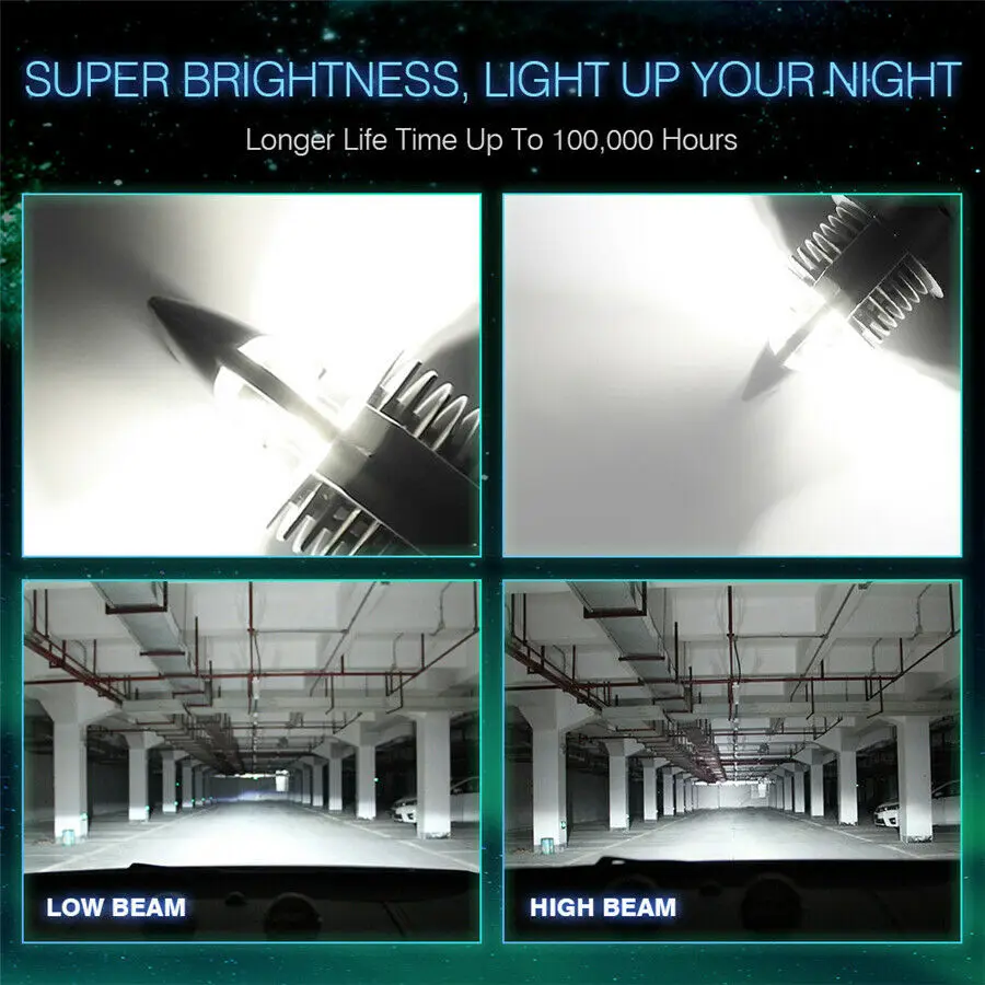 

Fighter Foco H4 Led Bulbs Car/motorcycle Headlight 72W 12V 24V 6000K Super Led H4 Car headlight Bulbs lampada Led H4 8000LM