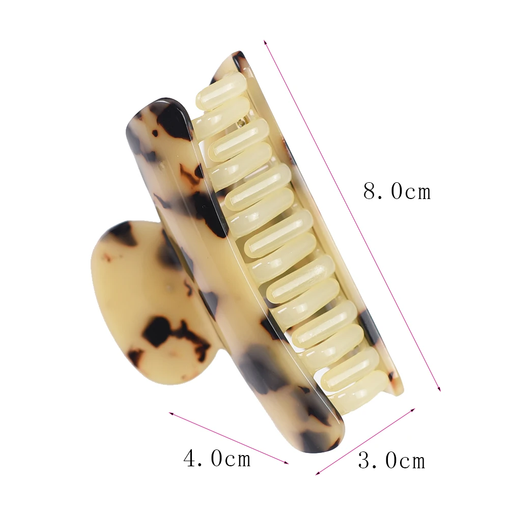 Заколка для волос с леопардовым принтом женская классический зажим из