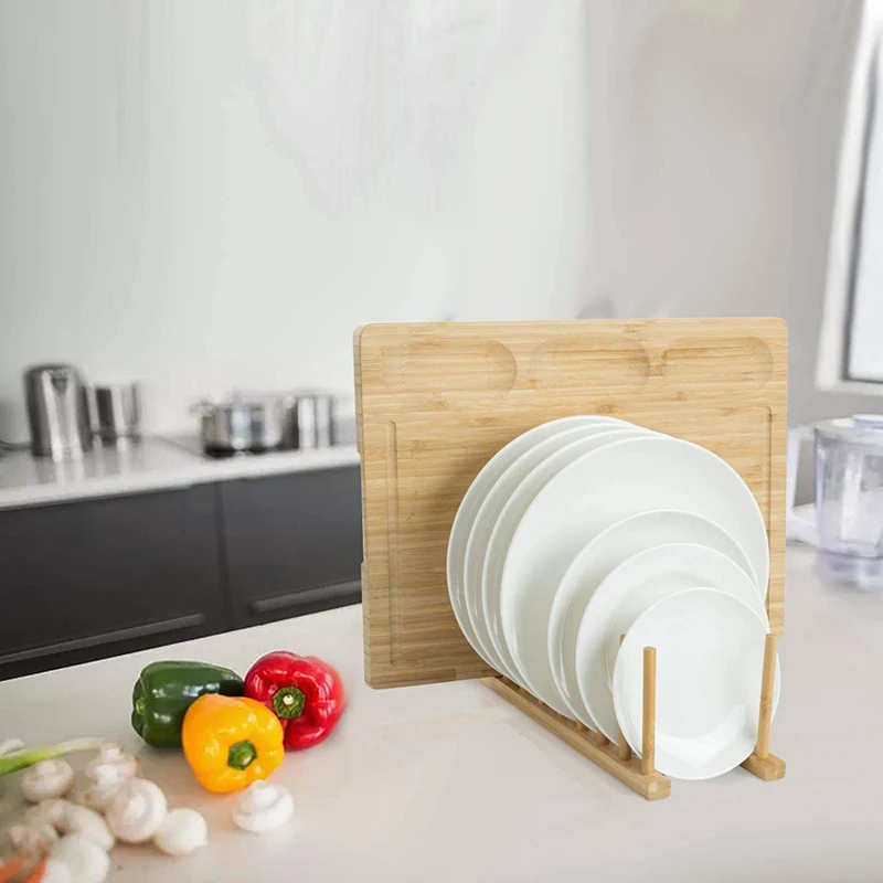 4 шт. бамбуковая тарелка чаша чашка для книг горшок крышка разделочная доска