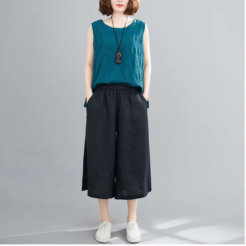 Женские летние футболки размера плюс с круглым вырезом без рукавов жилет топы