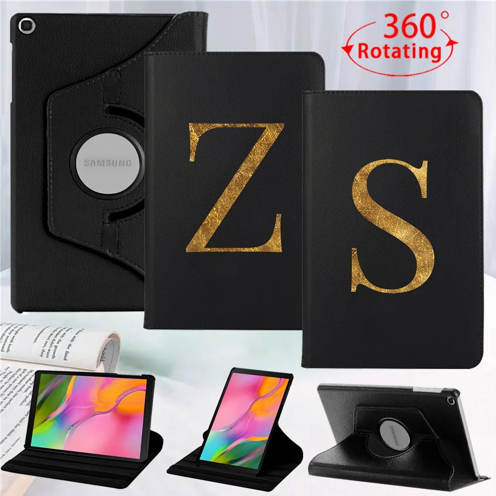 

Tablet Case for Samsung Galaxy Tab A 10.1" 2019 T510 T515/Tab S6 Lite 10.4" P610 P615-360 Rotating Fold Stand Flip Leather Cover