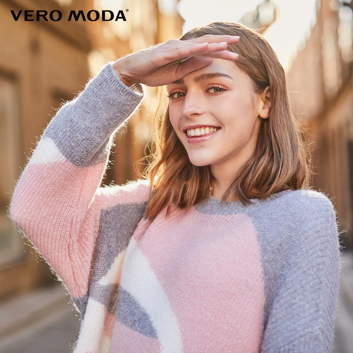 Свитер средней длины из овечьей шерсти Vero Moda на осень и зиму | 319413534 Женская одежда