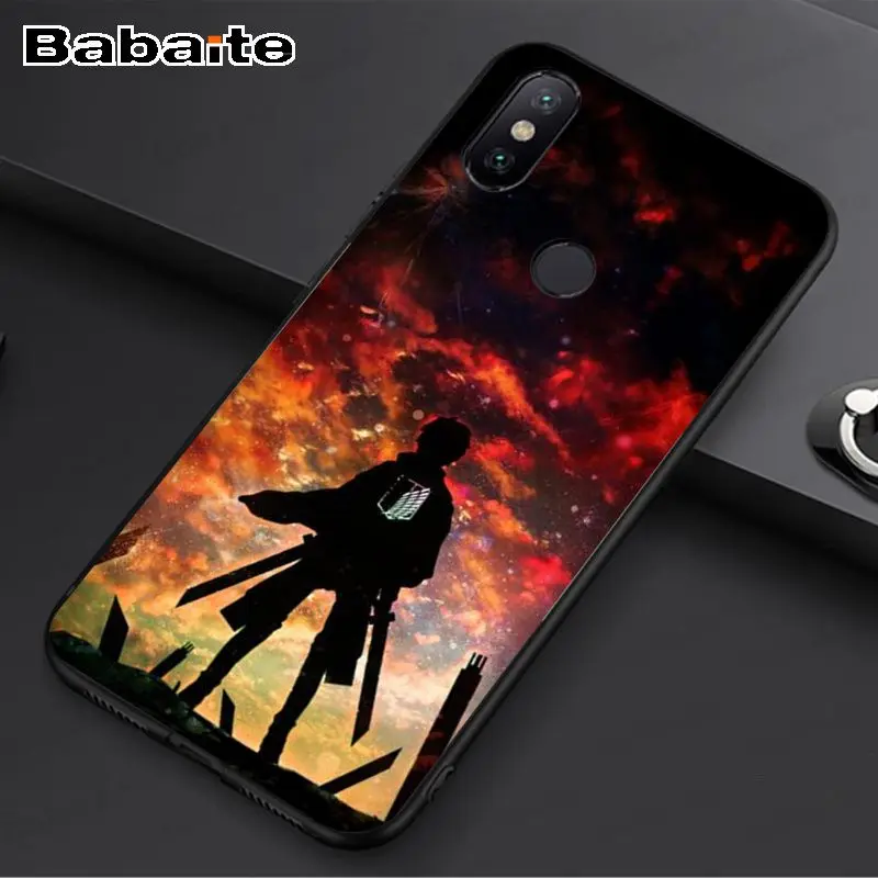 Чехол для redmi 7 из аниме атака на Титанов мягкий чехол телефона с пользовательским