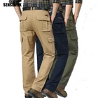 Брюки-карго мужские флисовые, модные легкие тактические штаны в стиле милитари, с несколькими карманами, модная уличная одежда