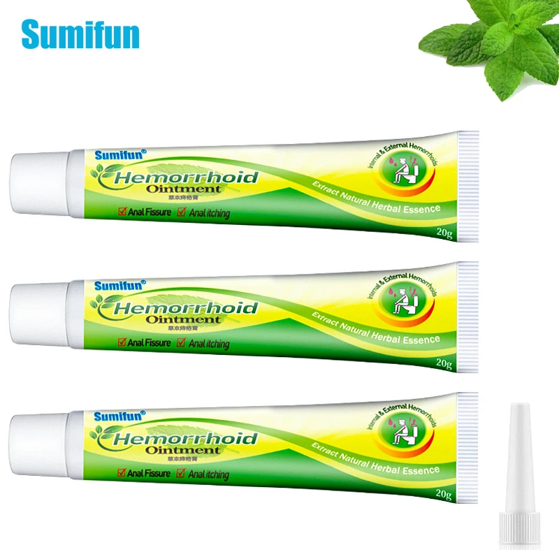 

Мазь от геморроя Sumifun D3827, из трав, медицинская, 3 шт.