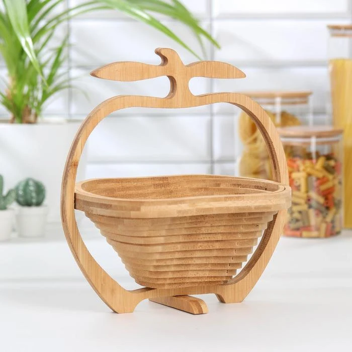 Корзинка для хлеба и фруктов Сочное яблоко 30х26 5х22 5 см раскладная|Корзины