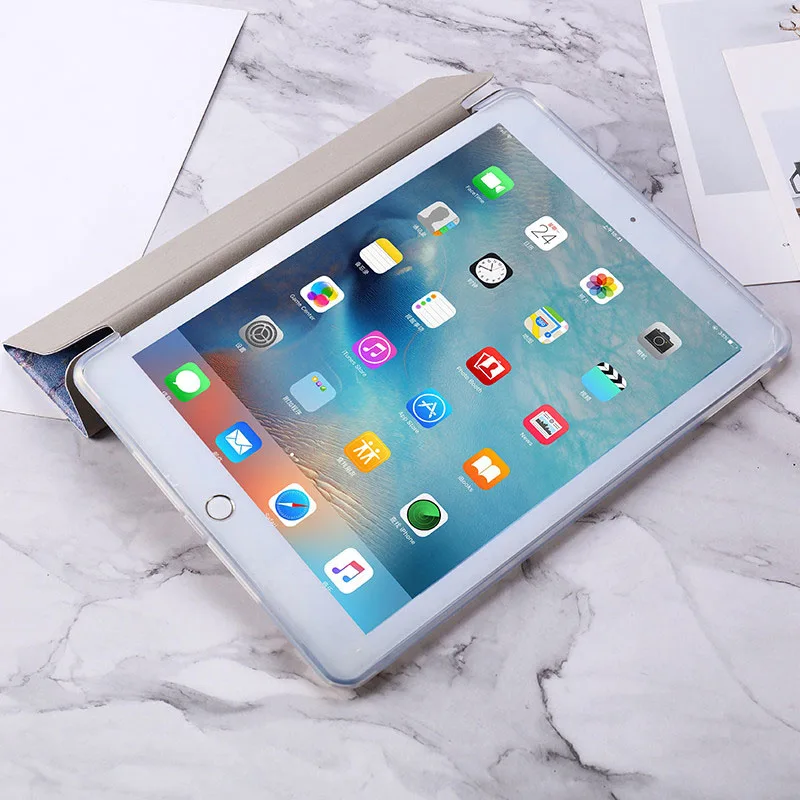 Чехол для iPad Air 2, мягкий силиконовый чехол-накладка из искусственной кожи, Умный Автоматический будильник/режим сна для iPad Air 1 A1474 A1475 A1476, чех... от AliExpress WW