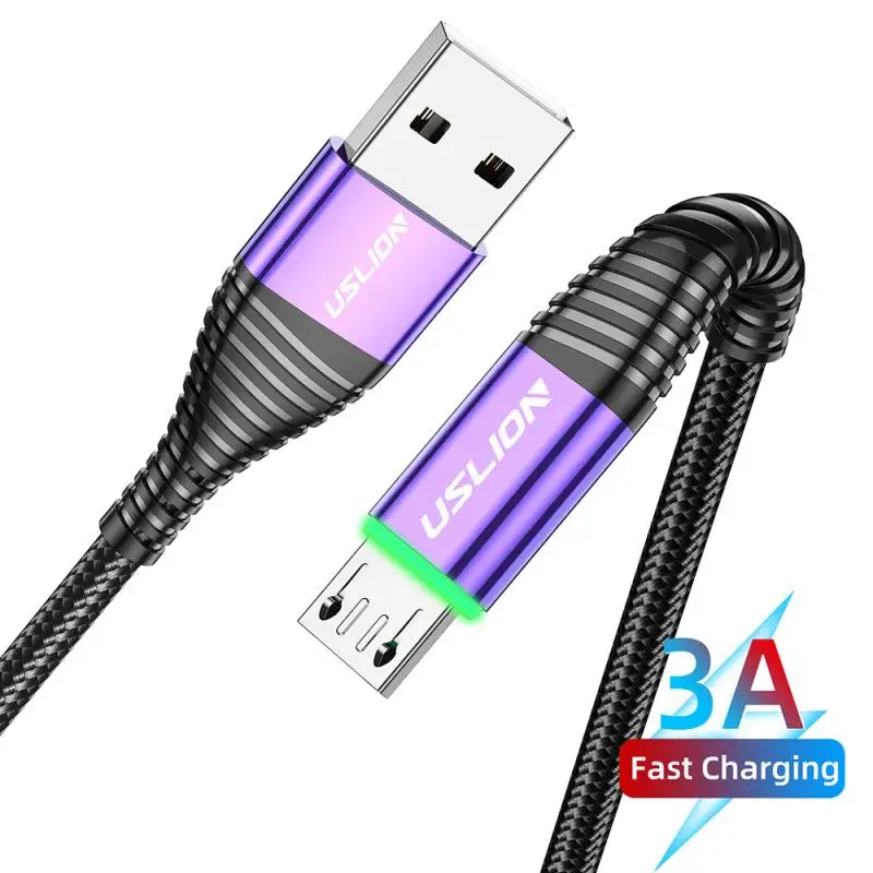 Кабель Micro USB 3A 0 5 м/1 м/2 м для быстрой зарядки и синхронизации данных Xiaomi Samsung Huawei Note