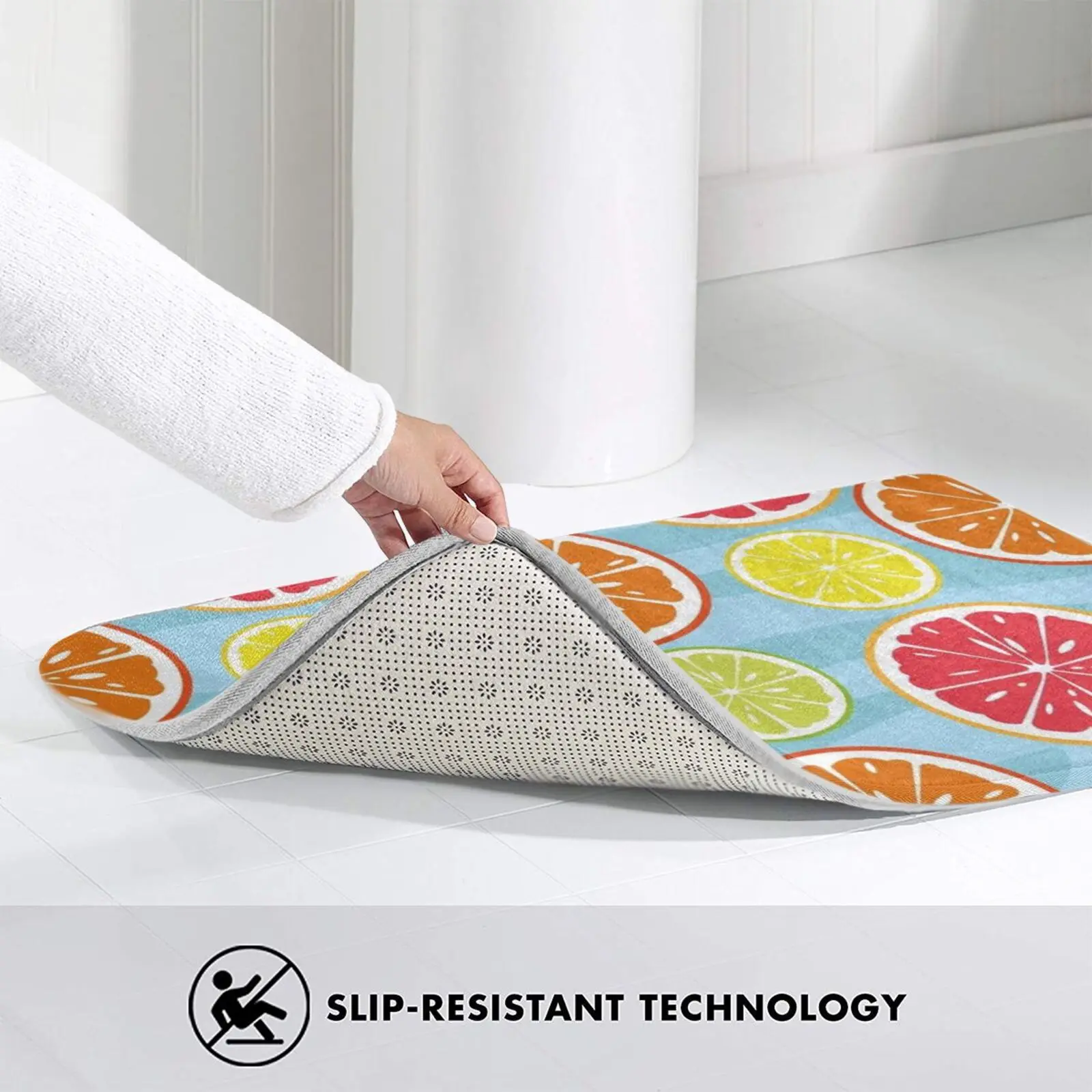 Цитрусовый домашний ковер 3 размера комнатный Agrume Цитрон зеленый лимон апельсин