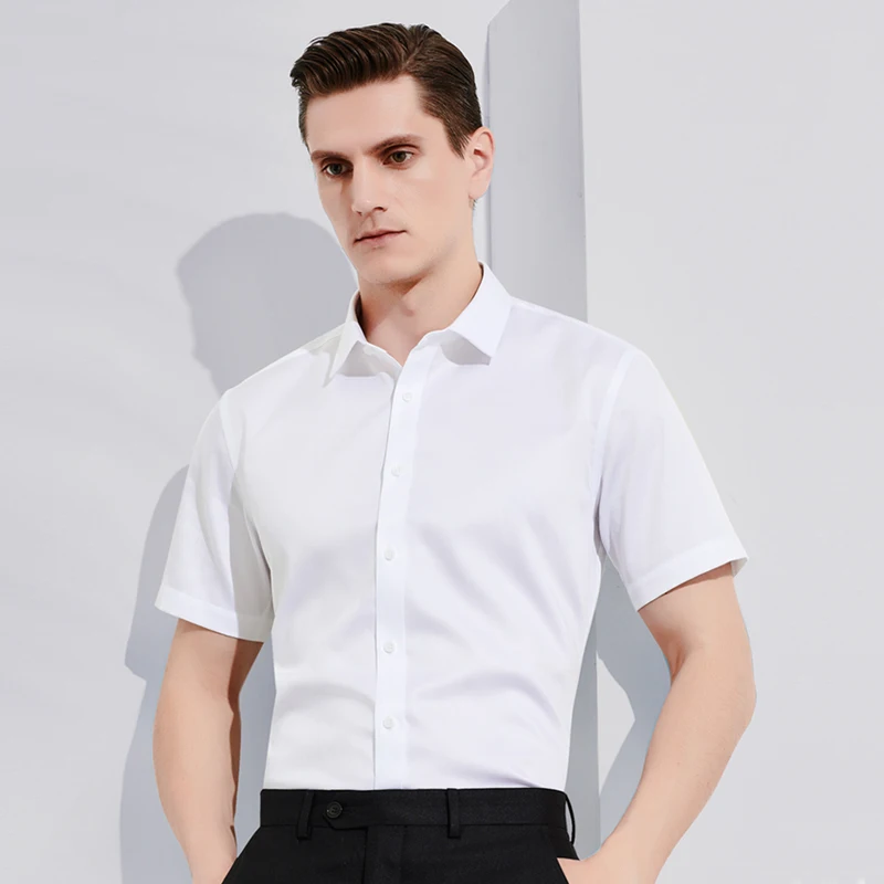 Мужская модная летняя повседневная рабочая рубашка с короткими рукавами