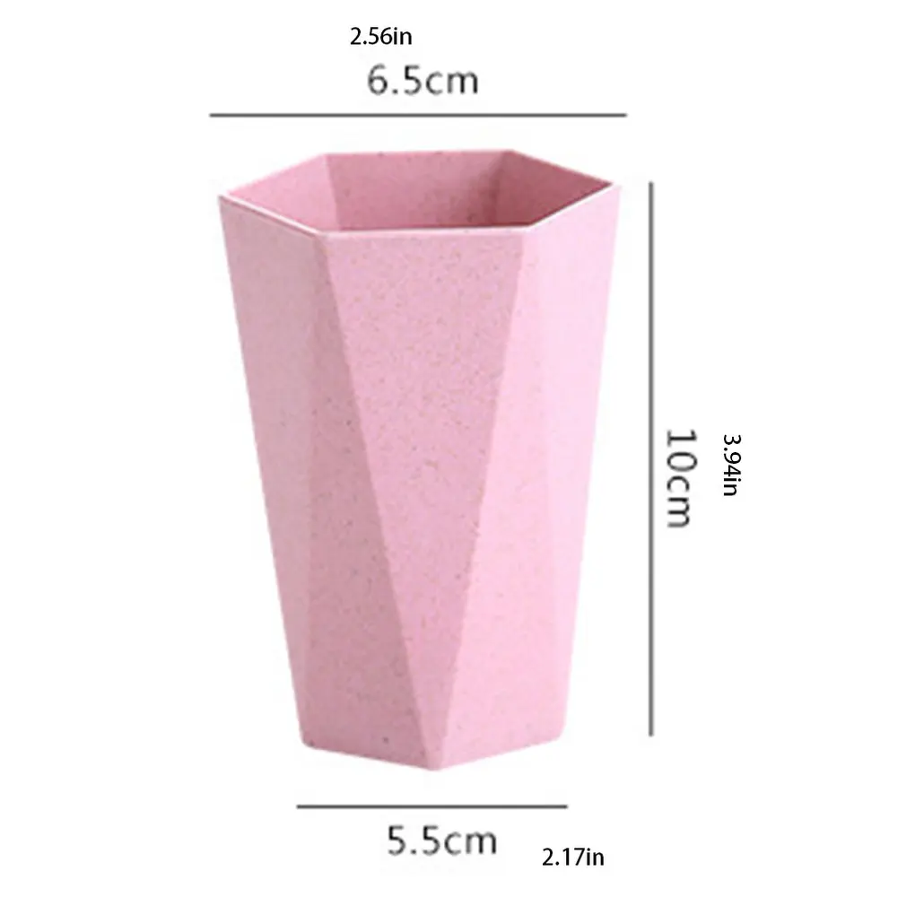 Креативная ромбовидная пшеничная соломенная чашка держатель для зубной щетки