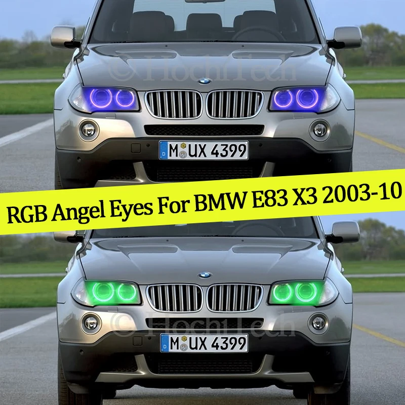

4PCS Multi-color RGB Changeable LED SMD Halo Ring Angel Demon Eyes Day Light For BMW E83 X3 2003-2010