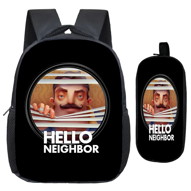 2 Милый рюкзак Hello neigher, школьные сумки, отличное качество печати, узор, рюкзак для детей, Детский рюкзак для детского сада с ручкой - Цвет: 2