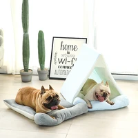 super soft dog bed couchtriangle tent with thicken cushion mat winter warm cat nest fluffy comfortable kennel puppies house