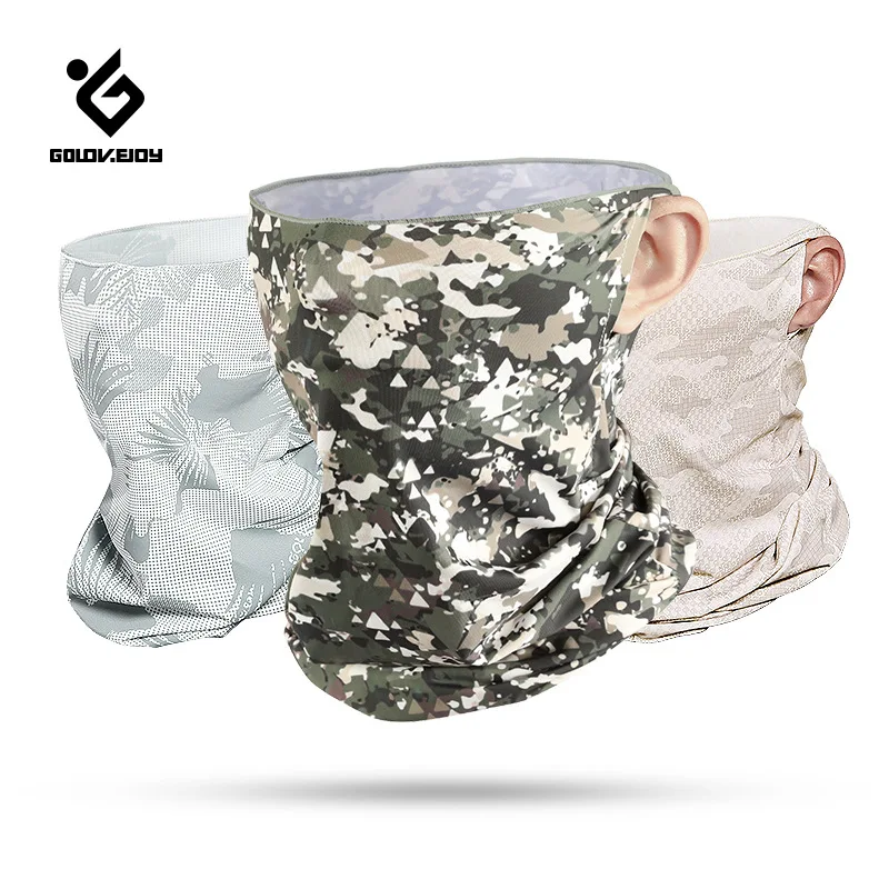 

Men‘s Sunscreen face Mask Summer Outdoor Riding Neck Sunshade Anti-ultraviolet Ice Silk Hanging Ears Cover Camouflage Dust Masks