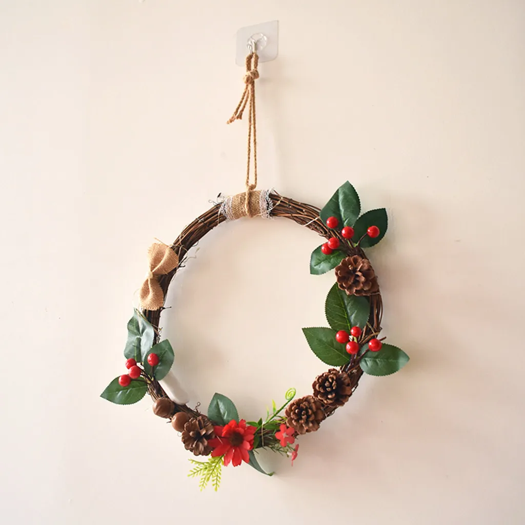 Декоративные венки светящиеся окна цветок в комнате подвесное украшение ручной