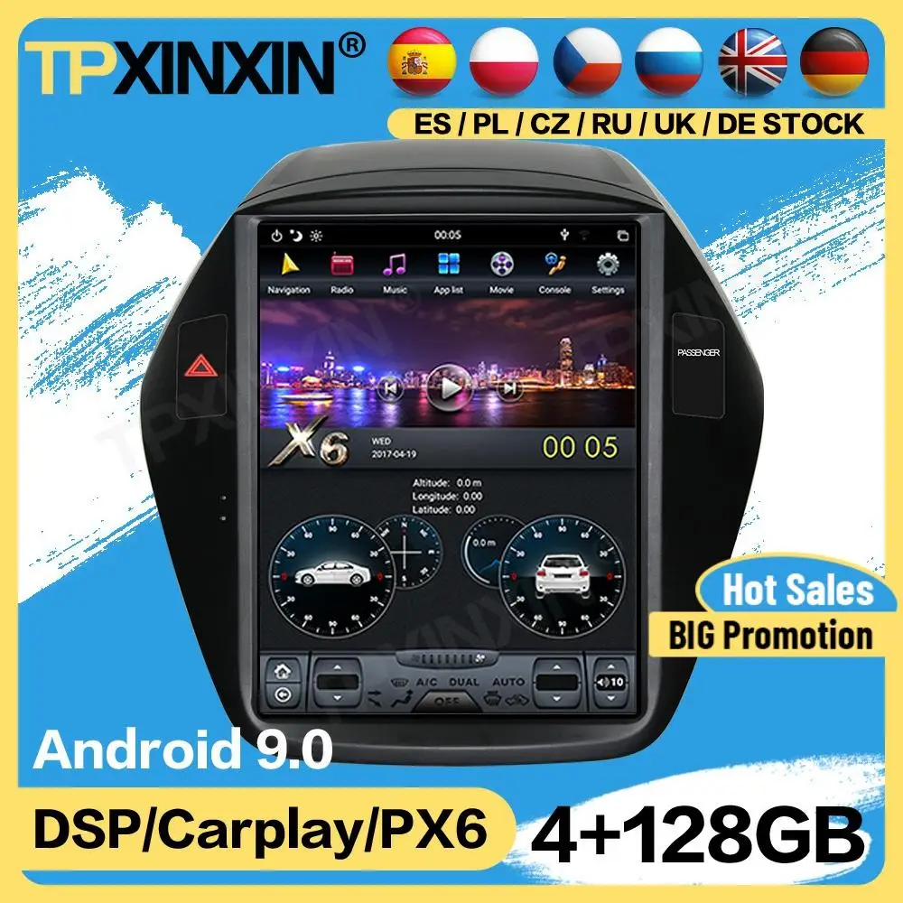 

Carplay Tesla 128G радио стерео Android для Hyundai ix35 2009 2010 2011 2012 2013 2014 2015 2016 GPS плеер автомобильное аудио головное устройство