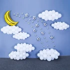 199 шт.лот воздушные шары в виде белых облаков, украшение для 1-го дня рождения, мини-Воздушные шары из фольги в виде звезд, Свадебные Воздушные шары