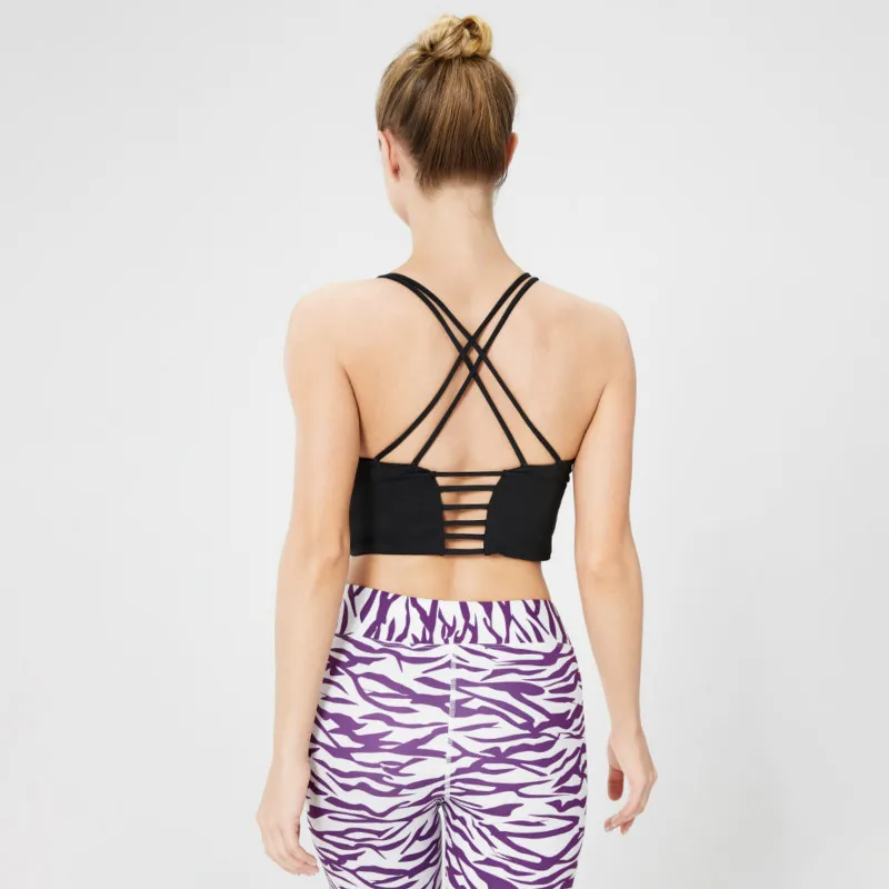 

Thin-Strap Sports Underwear Women Black Beauty Back Sport Bra Yoga Sweating Vest Summer Crop Top Running Sportswear Ladies 2021