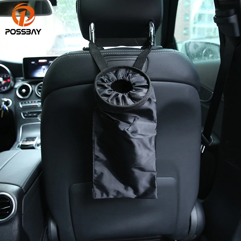 POSSBAY Portable Auto Storage Bag Car Dustbin Trash Garbage Seat Back Hanging Organizer Can Bin | Автомобили и мотоциклы