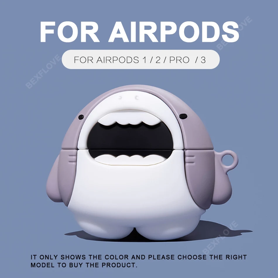 3D чехол для наушников/Earpods Airpods 2 3 Pro силиконовый с милым мультяшным рисунком Apple Air