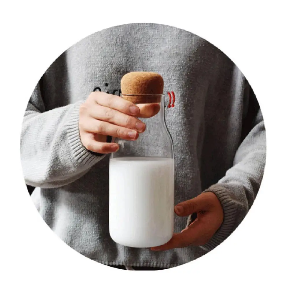 

60% Hot Sale 150/300/700ml Storage Bottle Spices Sugar Tea Coffee Cork Stopper Glass Jar Can