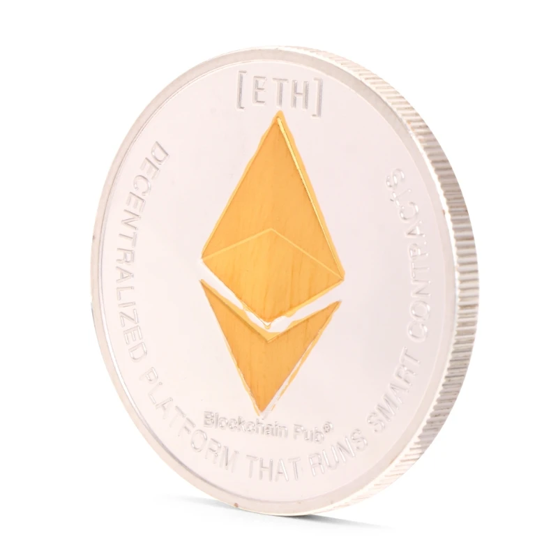 Эфириум памятная монета с серебряным покрытием коллекция сувениров|Безвалютные