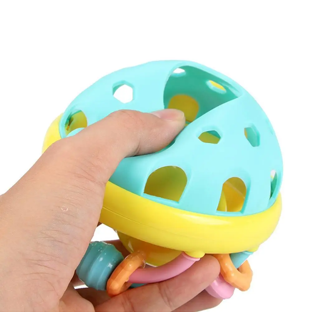 

Baby Rattles Appease Toys Soft Rubber Ball Rattles Hand Grab Children's Toys