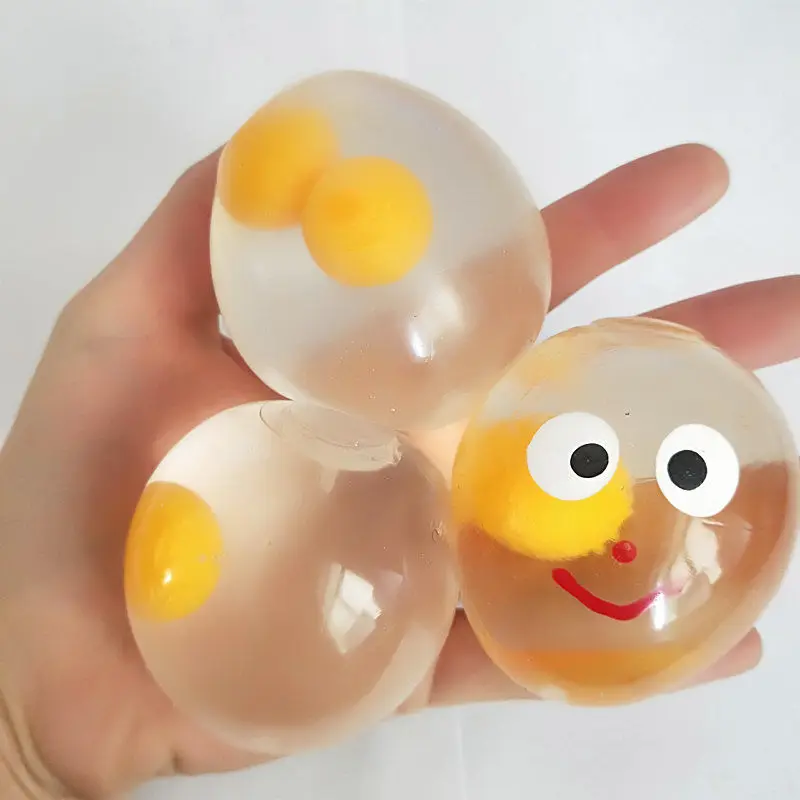 3 шт. Squeeze vent яйцо защемления воды яйцо Мягкие бутылки для воды прозрачный желтый яйцо игрушка для снятия стресса шутки funnny игрушки для детей от AliExpress WW